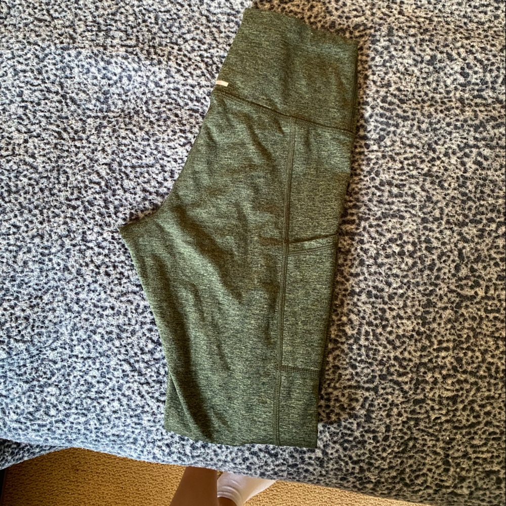 Aerie Green Fleece Leggings